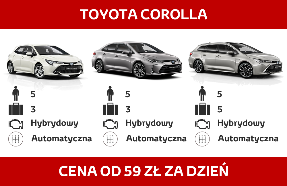Toyota Corolla Hybrid Wynajem Dlugoterminowy